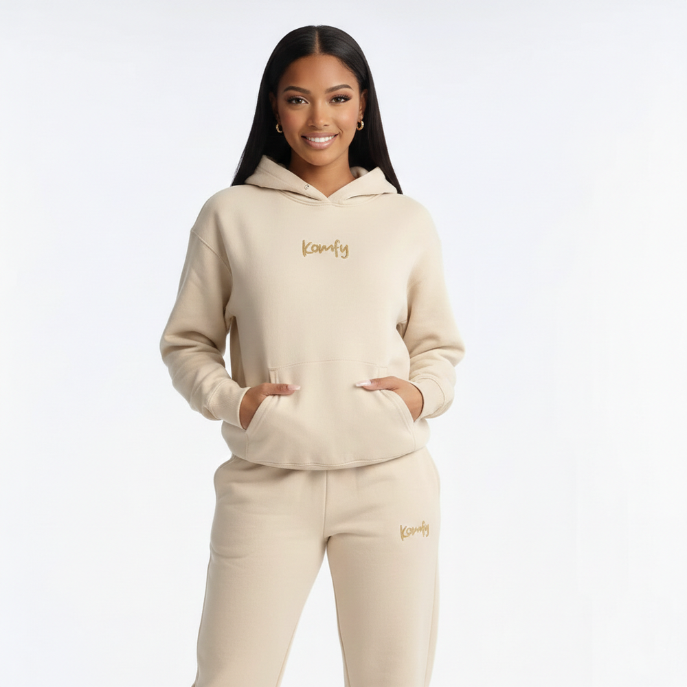 Sand Oversized heavyweight hoodie